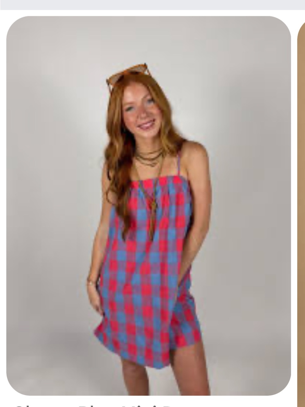 Plaid Mini Dress, New with Tag